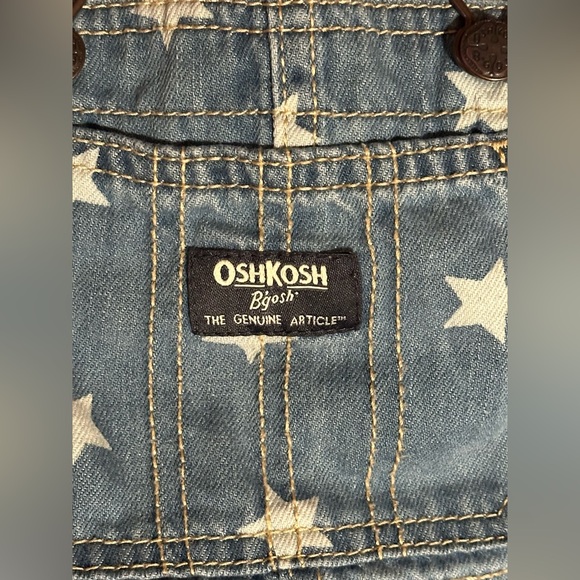 Oshkosh B’Gosh Stars Shortalls 4th of July 12 Months - Picture 3 of 6